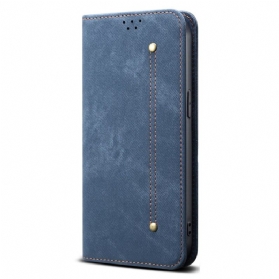 Flip Case Für Oppo Reno 14 5g Denim-stoff