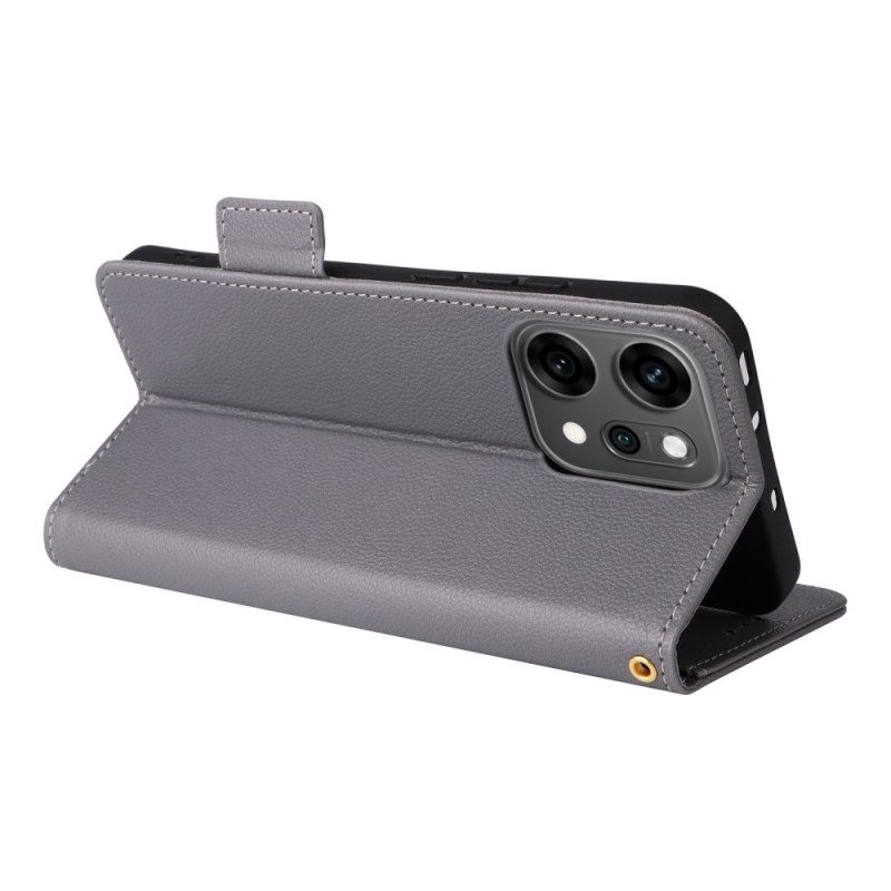 Lederhüllen Für Oppo Reno 14 5g Strukturiert Mit Riemen