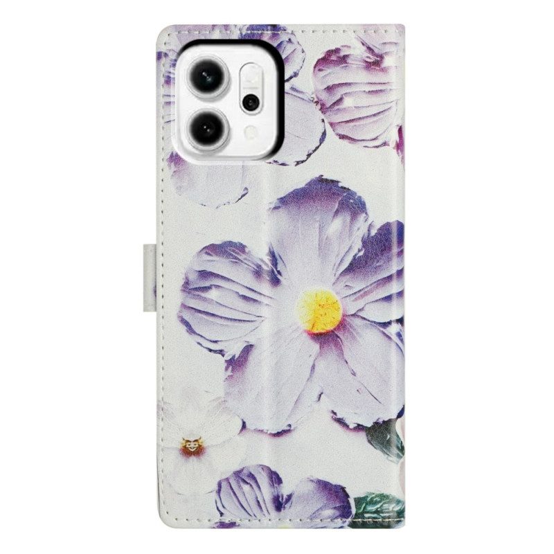 Lederhüllen Für Oppo Reno 14 5g Vintage-blumen
