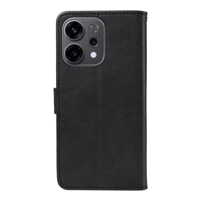 Lederhüllen Oppo Reno 14 5g Einfarbiger Riemen