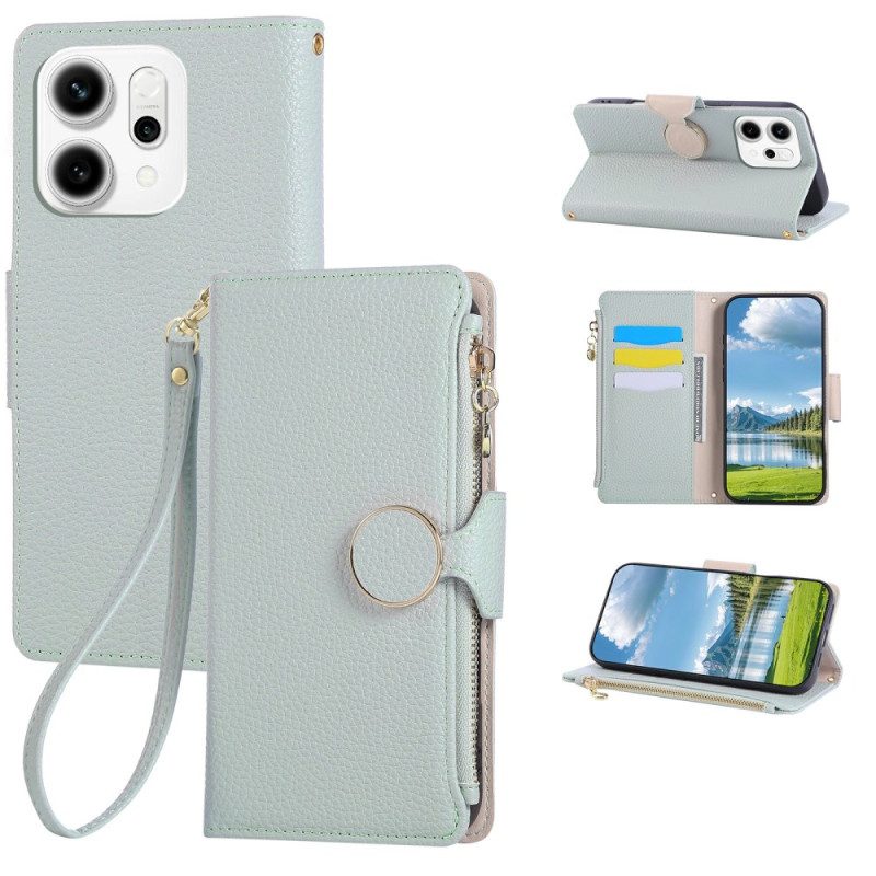 Lederhüllen Oppo Reno 14 5g Geldbörse Mit Reißverschluss