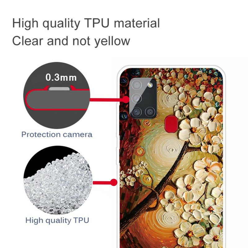 Handyhülle Für Samsung Galaxy A21s Flexible Blumen