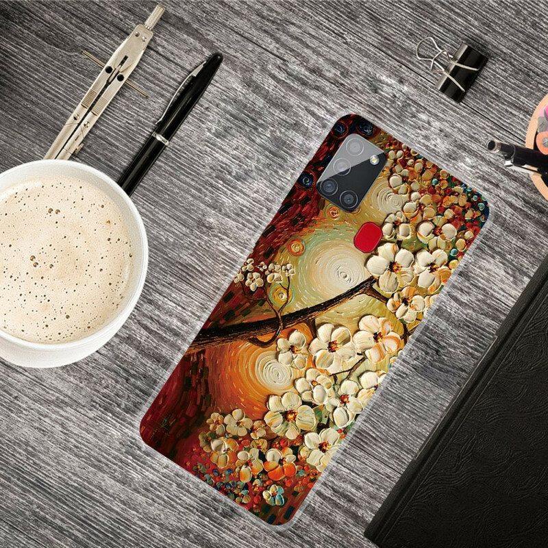 Handyhülle Für Samsung Galaxy A21s Flexible Blumen