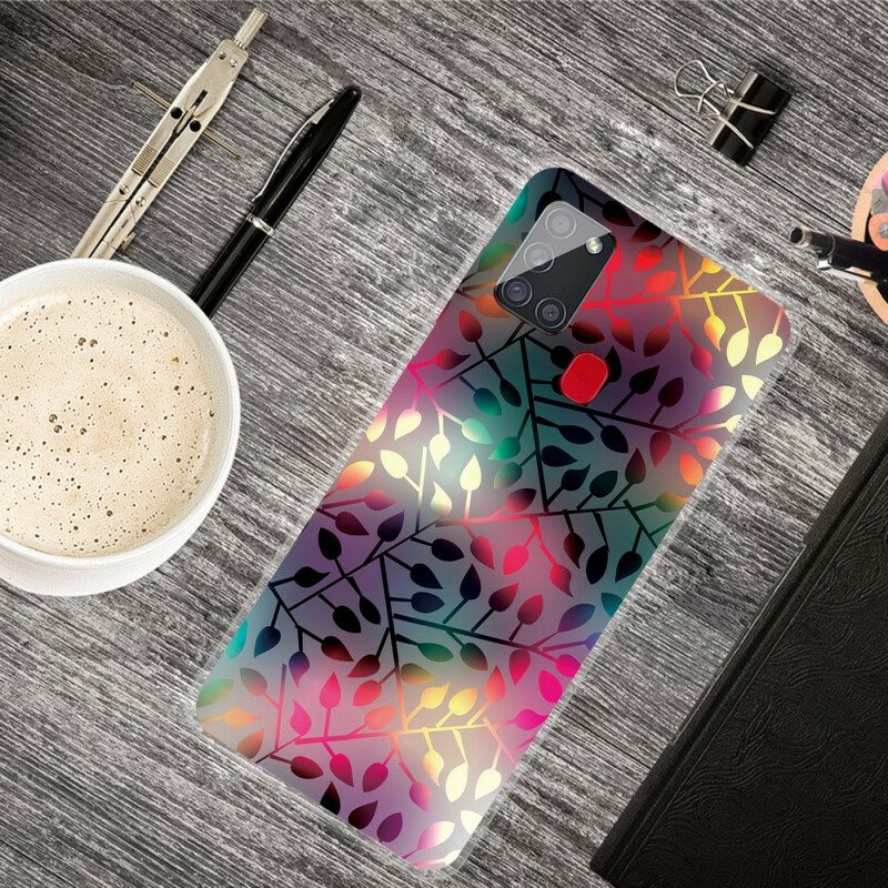 Hülle Für Samsung Galaxy A21s Blätter