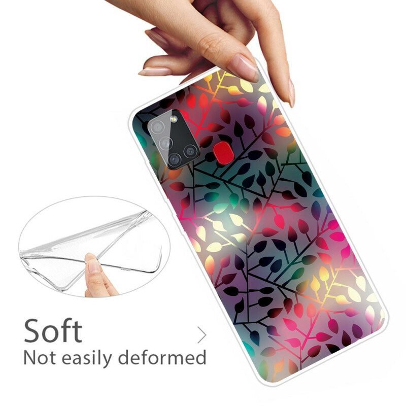 Hülle Für Samsung Galaxy A21s Blätter