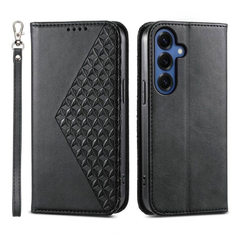 Flip Case Für Samsung Galaxy S26 Geprägte Geometrie