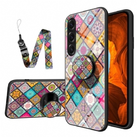 Hülle Für Samsung Galaxy S26 Patchwork-ständer Und -armband