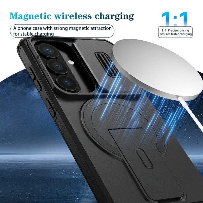 Hülle Samsung Galaxy S26 Ausziehbarer Magnetständer Und Kameraabdeckung