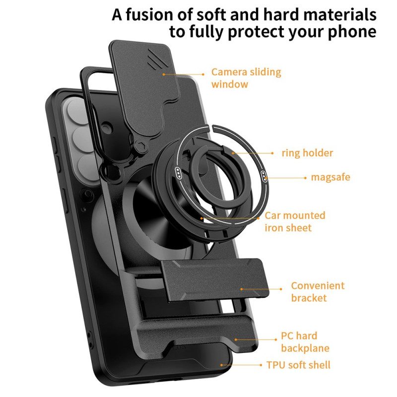 Hülle Samsung Galaxy S26 Magnetischer Faltbarer Ringhalter Und Kameraschutz