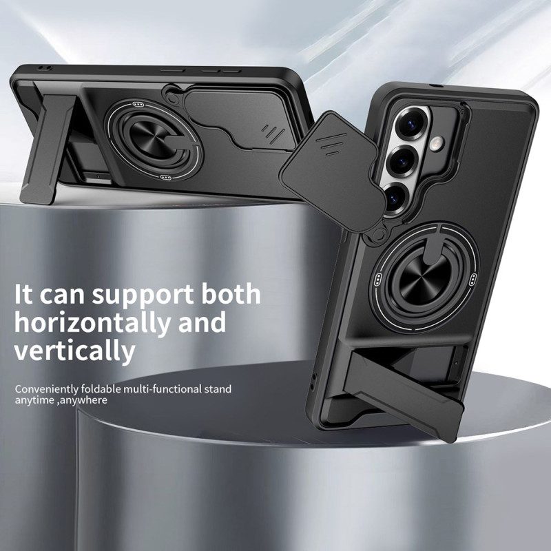 Hülle Samsung Galaxy S26 Magnetischer Faltbarer Ringhalter Und Kameraschutz