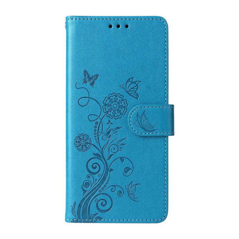Lederhüllen Für Samsung Galaxy S26 Blumenschmetterlinge