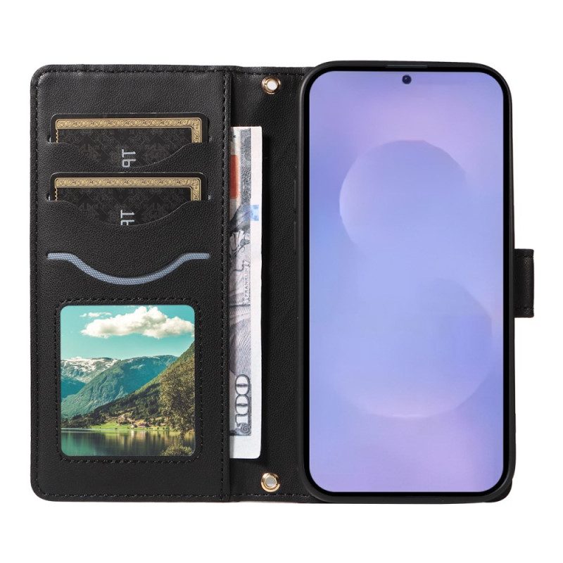 Lederhüllen Für Samsung Galaxy S26 Gesteppt Mit Riemen