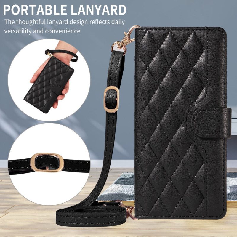 Lederhüllen Für Samsung Galaxy S26 Gesteppt Mit Riemen