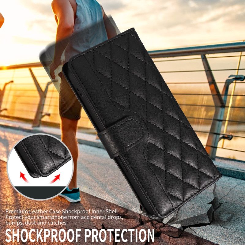 Lederhüllen Für Samsung Galaxy S26 Gesteppt Mit Riemen