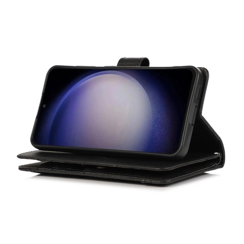 Lederhüllen Für Samsung Galaxy S26 Magnetische Geldbörse Mit Lanyard