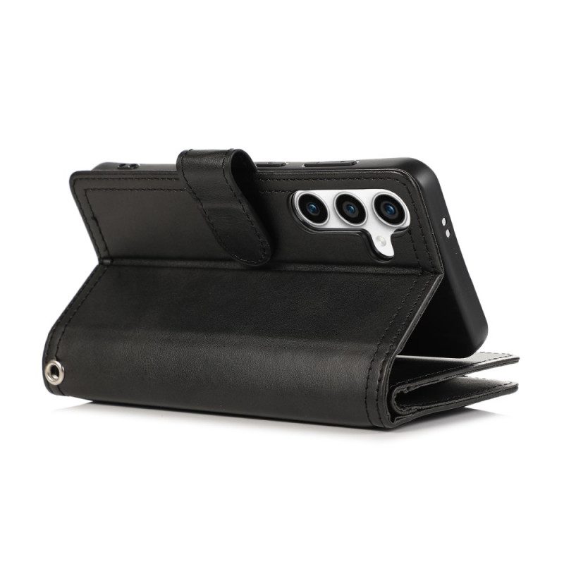 Lederhüllen Für Samsung Galaxy S26 Magnetische Geldbörse Mit Lanyard