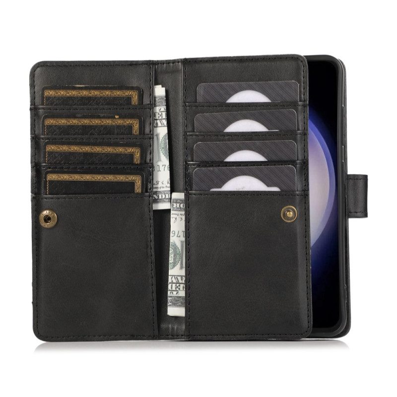 Lederhüllen Für Samsung Galaxy S26 Magnetische Geldbörse Mit Lanyard