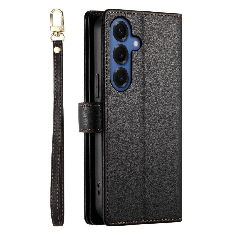 Lederhüllen Für Samsung Galaxy S26 Reißverschlusstasche Und Schulterriemen