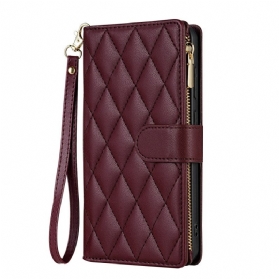 Lederhüllen Samsung Galaxy S26 Gesteppt Mit Verstellbarem Schulterriemen