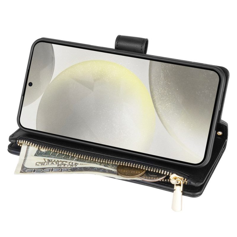 Lederhüllen Samsung Galaxy S26 Gesteppt Mit Verstellbarem Schulterriemen