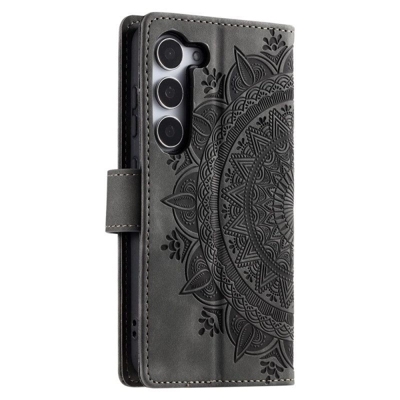 Lederhüllen Samsung Galaxy S26 Handyhülle Mandala-wildlederoptik