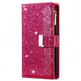Lederhüllen Samsung Galaxy S26 Handyhülle Pailletten-geldbörse