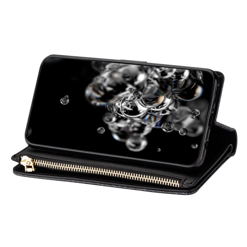 Lederhüllen Samsung Galaxy S26 Handyhülle Pailletten-geldbörse