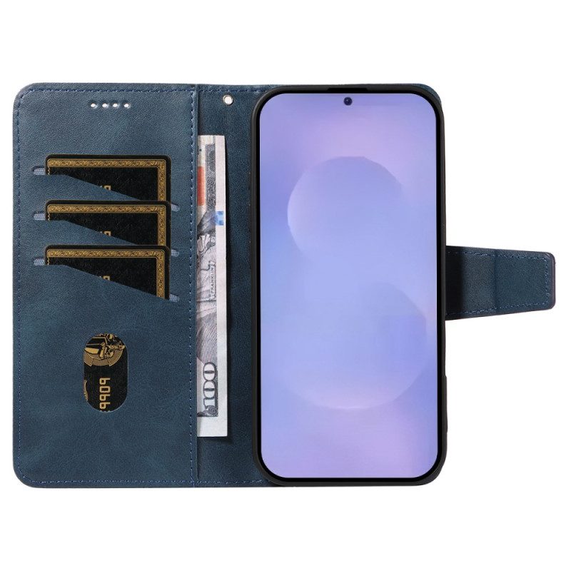 Lederhüllen Samsung Galaxy S26 Handyhülle Rautenmuster