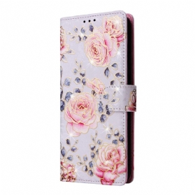 Lederhüllen Samsung Galaxy S26 Handyhülle Rfid-blockierendes Blumenmuster