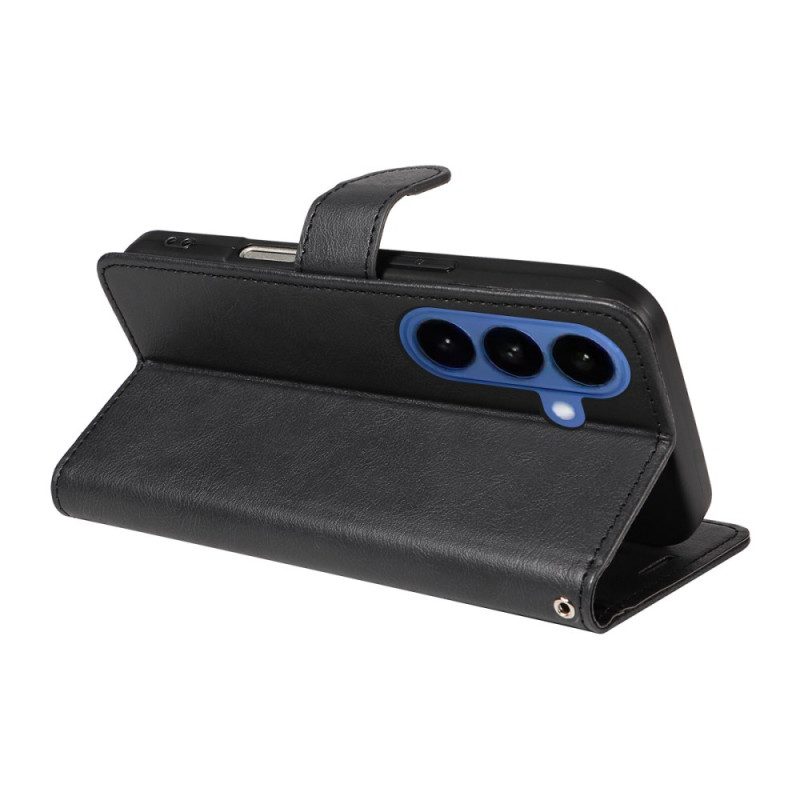 Lederhüllen Samsung Galaxy S26 Handyhülle Schlichtes Kunstleder