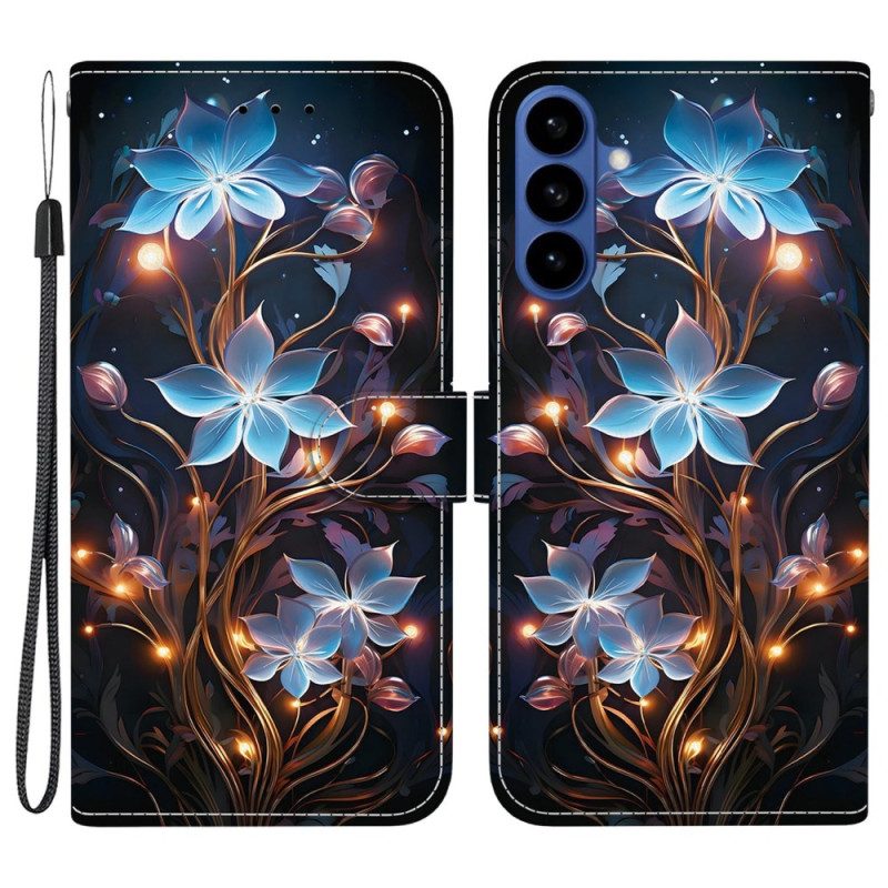 Lederhüllen Samsung Galaxy S26 Kleine Blumenlaternen