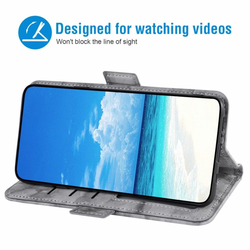 Lederhüllen Samsung Galaxy S26 Marmormuster Und Doppelverschluss