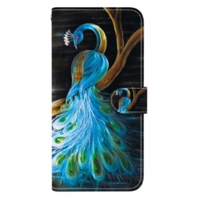 Lederhüllen Samsung Galaxy S26 Pfauenmotiv