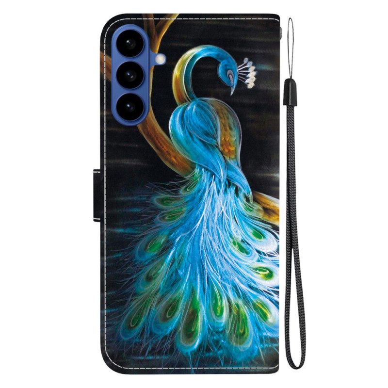 Lederhüllen Samsung Galaxy S26 Pfauenmotiv