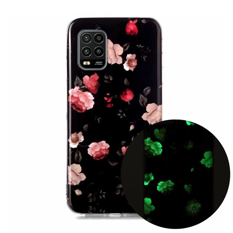 Hülle Für Xiaomi Mi 10 Lite Fluoreszierende Blumen