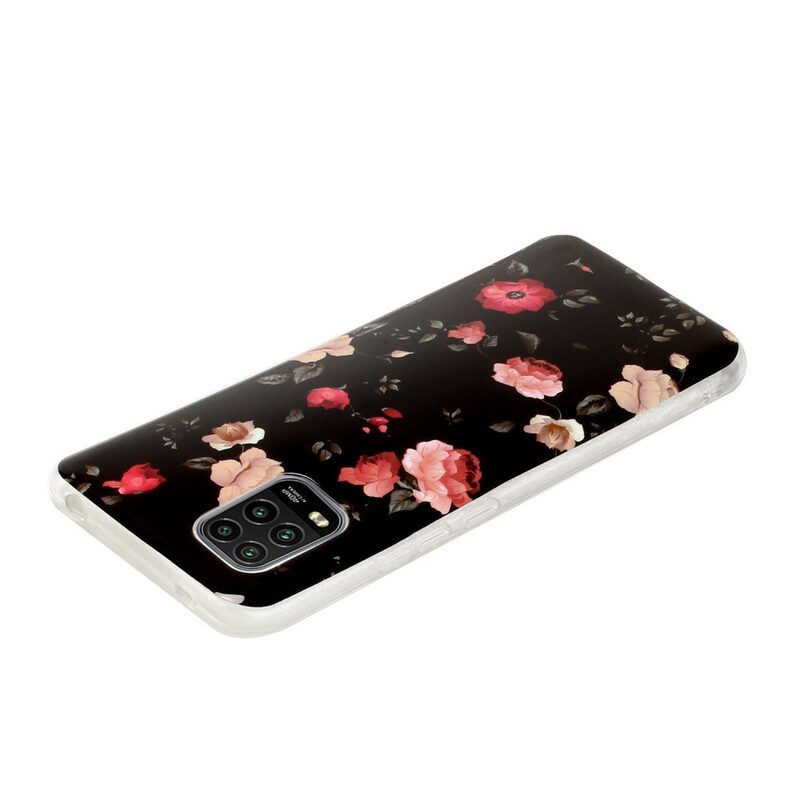 Hülle Für Xiaomi Mi 10 Lite Fluoreszierende Blumen