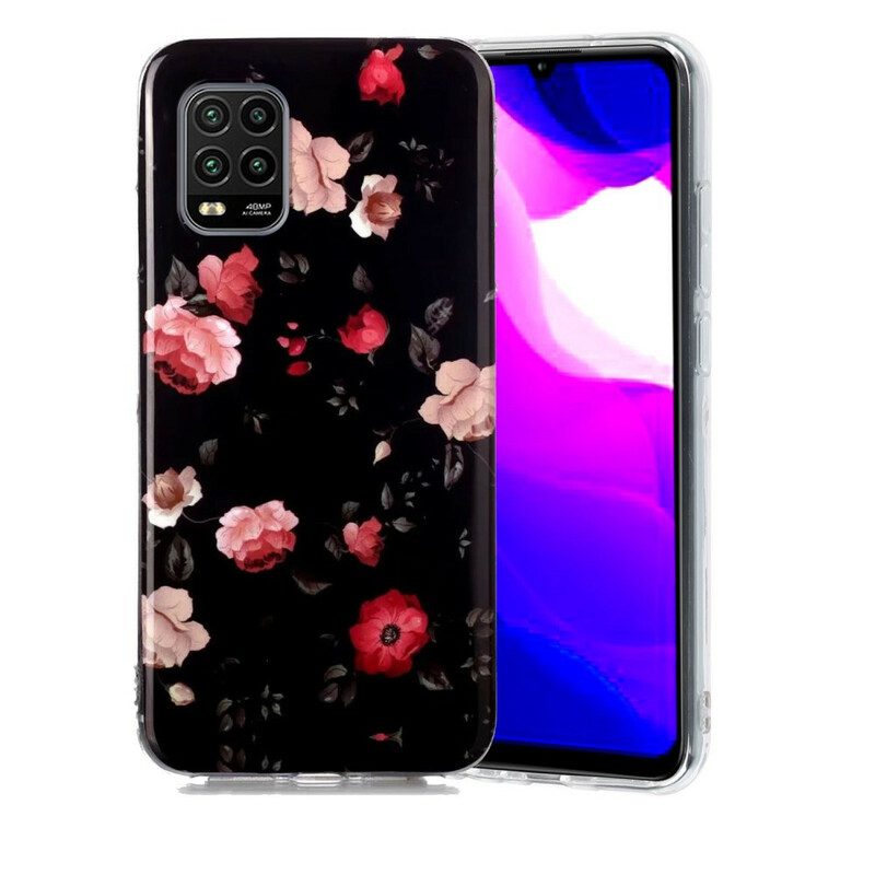Hülle Für Xiaomi Mi 10 Lite Fluoreszierende Blumen