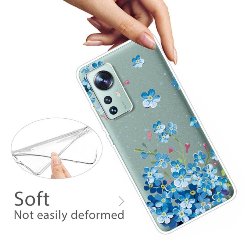 Handyhülle Für Xiaomi 12 / 12X Strauß Blauer Blumen