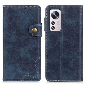 Lederhüllen Für Xiaomi 12 / 12X Künstlerisch Und Nähte
