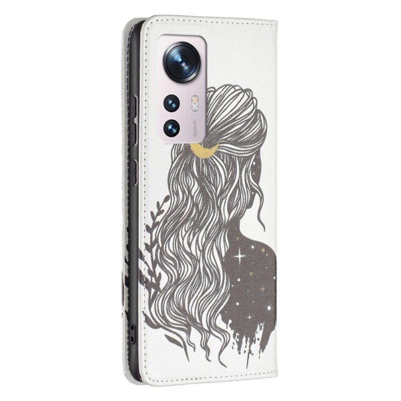 Schutzhülle Für Xiaomi 12 / 12X Flip Case Schöne Haare