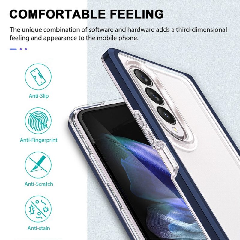 Handyhülle Für Samsung Galaxy Z Fold 3 5G Transparente Hybrid-farbkanten