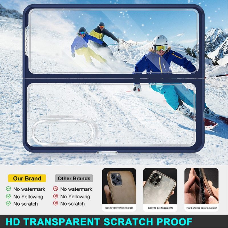 Handyhülle Für Samsung Galaxy Z Fold 3 5G Transparente Hybrid-farbkanten