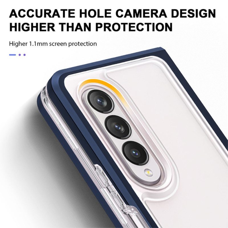 Handyhülle Für Samsung Galaxy Z Fold 3 5G Transparente Hybrid-farbkanten
