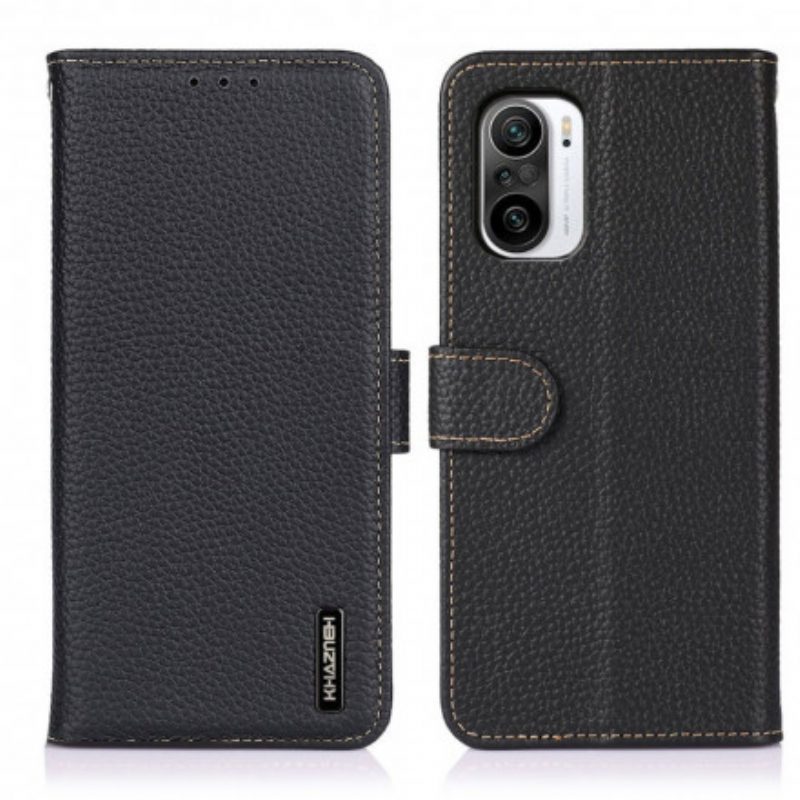 Flip Case Für Xiaomi Mi 11i 5G Khazneh Litschi-leder