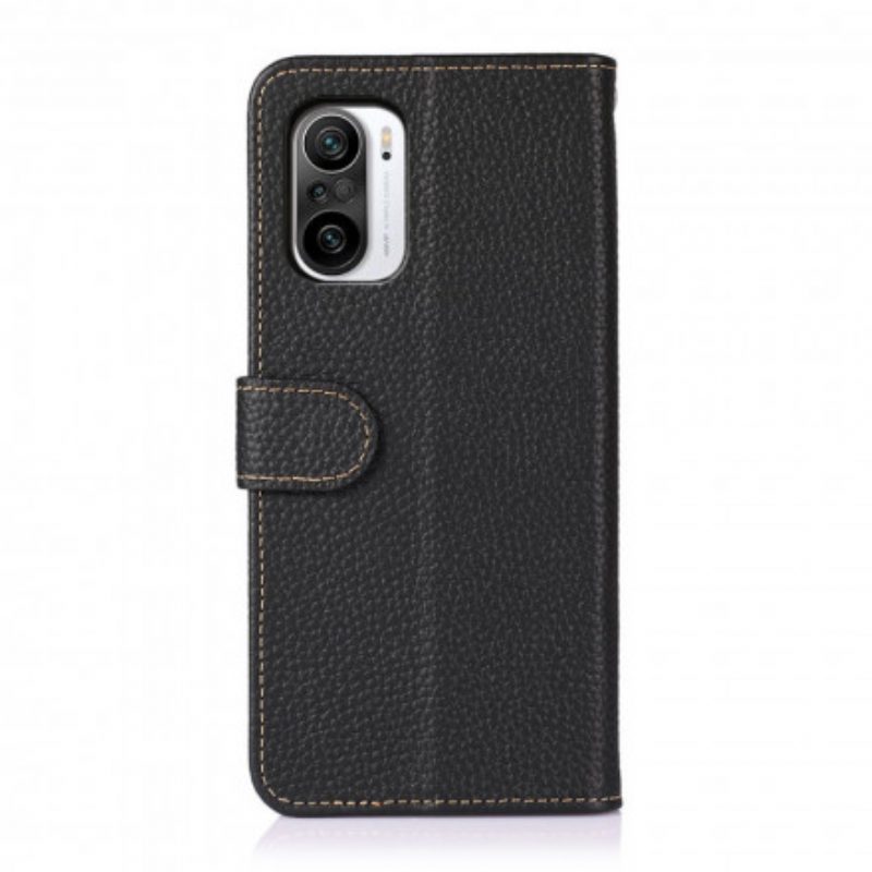 Flip Case Für Xiaomi Mi 11i 5G Khazneh Litschi-leder