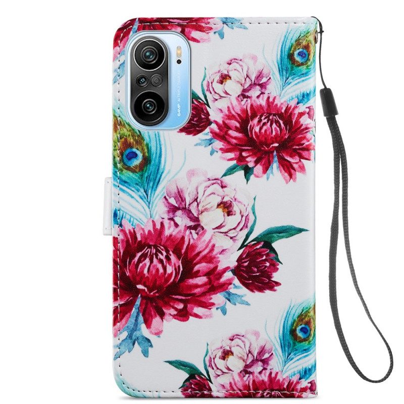 Lederhüllen Für Xiaomi Mi 11i 5G Intensive Blumen