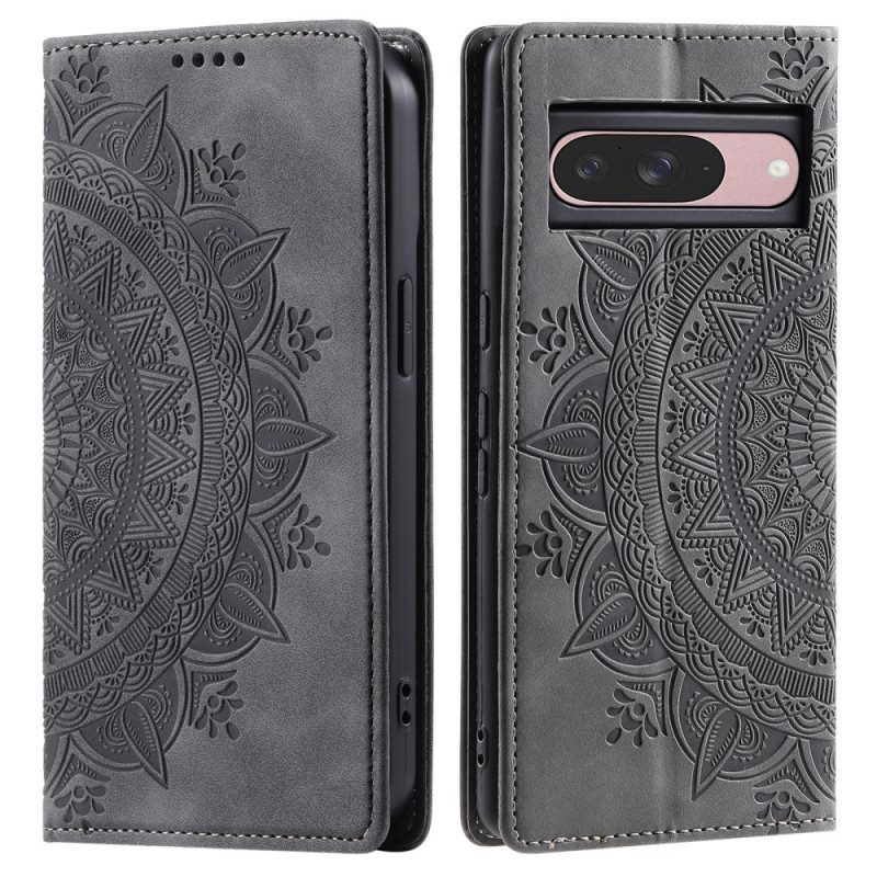 Flip Case Google Pixel 10 / 10 Pro Handyhülle Mandala-wildlederoptik
