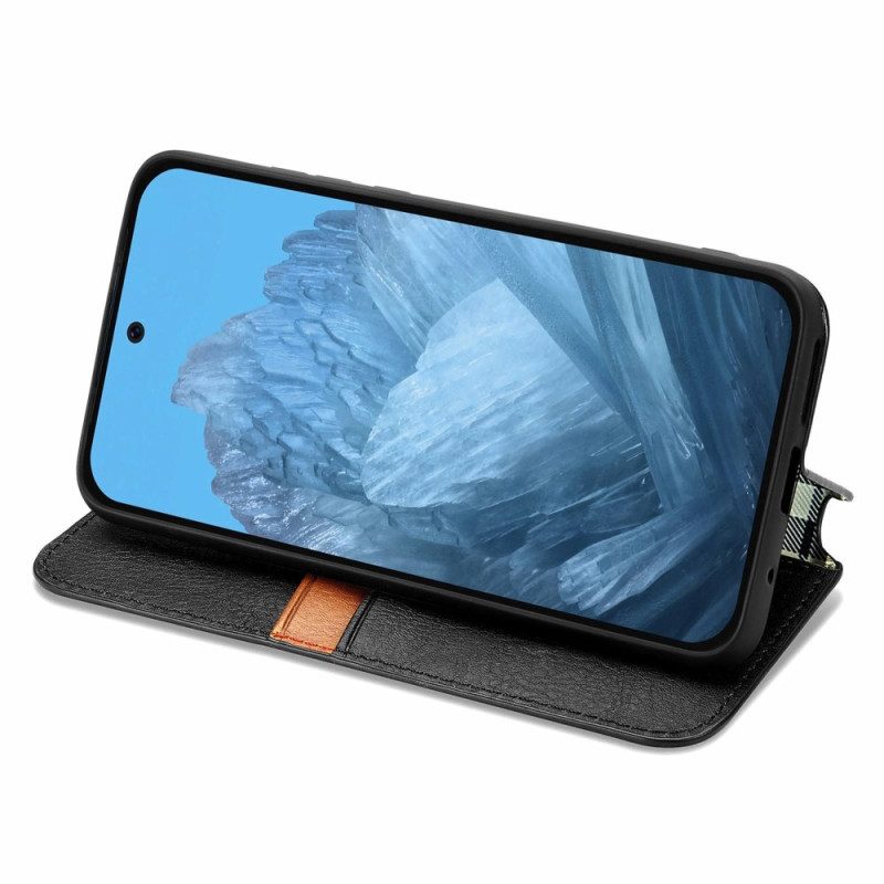 Flip Case Google Pixel 10 / 10 Pro Wildlederoptik-bordüre