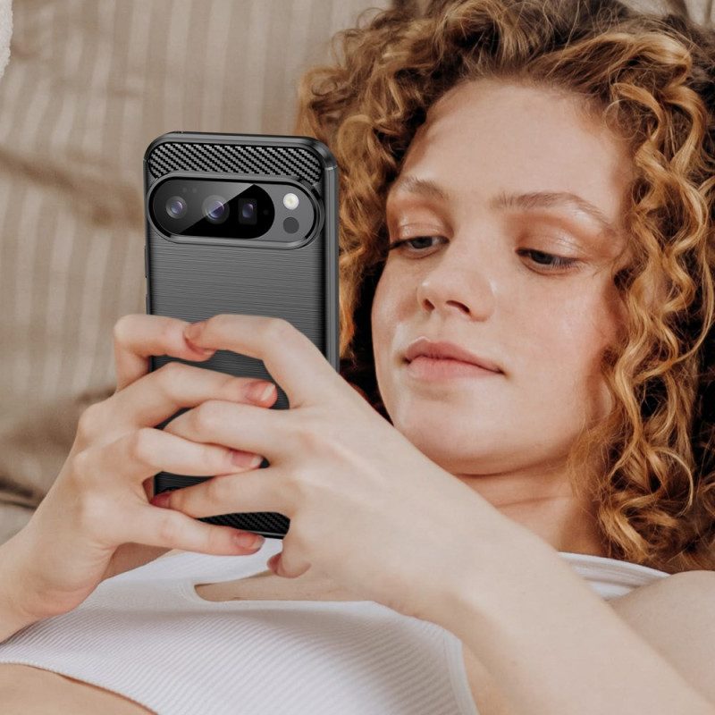 Hülle Für Google Pixel 10 / 10 Pro Gebürstete Kohlefaser
