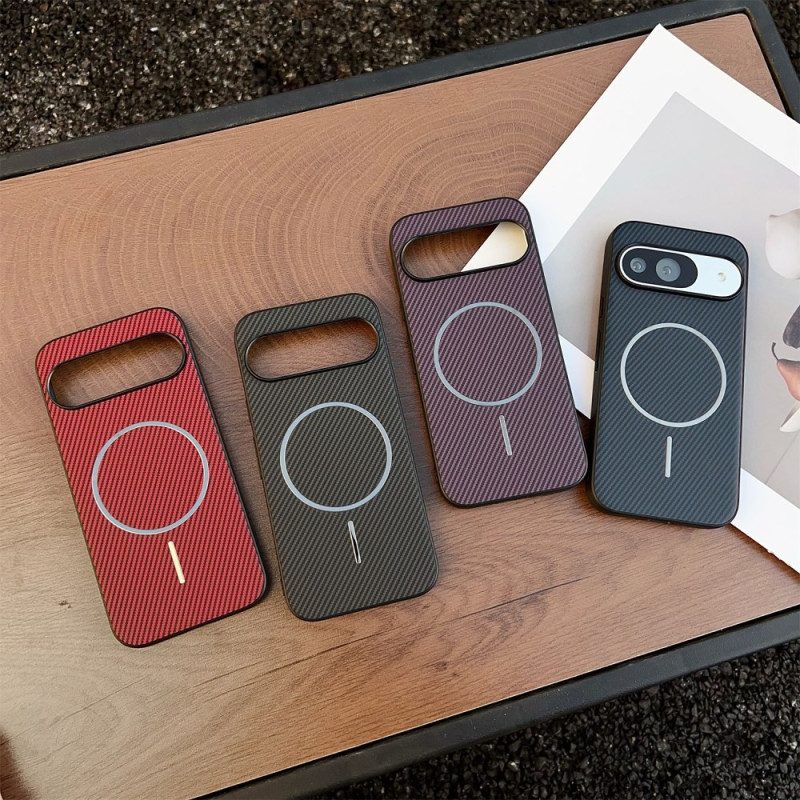 Hülle Google Pixel 10 / 10 Pro Handyhülle Magsafe-kompatibel Carbonfaser-textur